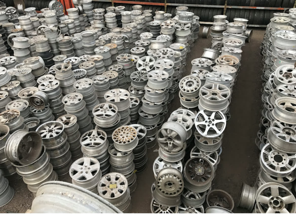 Scrap aluminum rims inventory